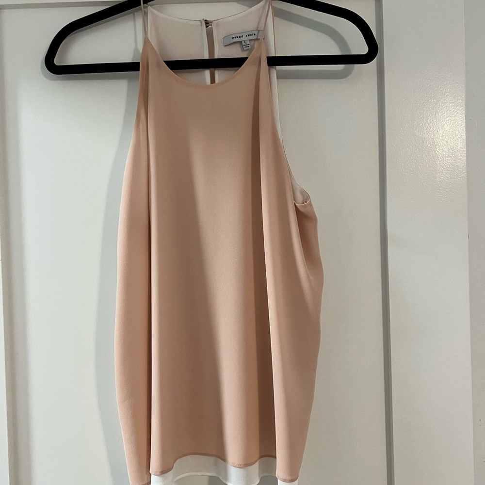 Naked Zebra Peach Sleeveless Blouse
